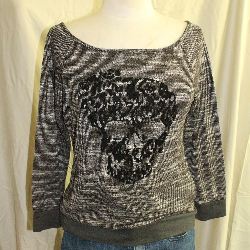 Floral Skull Lightweight Top szM